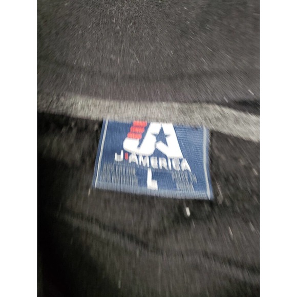 J. America Hoodie Mens Large Black Pullover Toronto Long Sleeve Drawstring - Picture 4 of 10